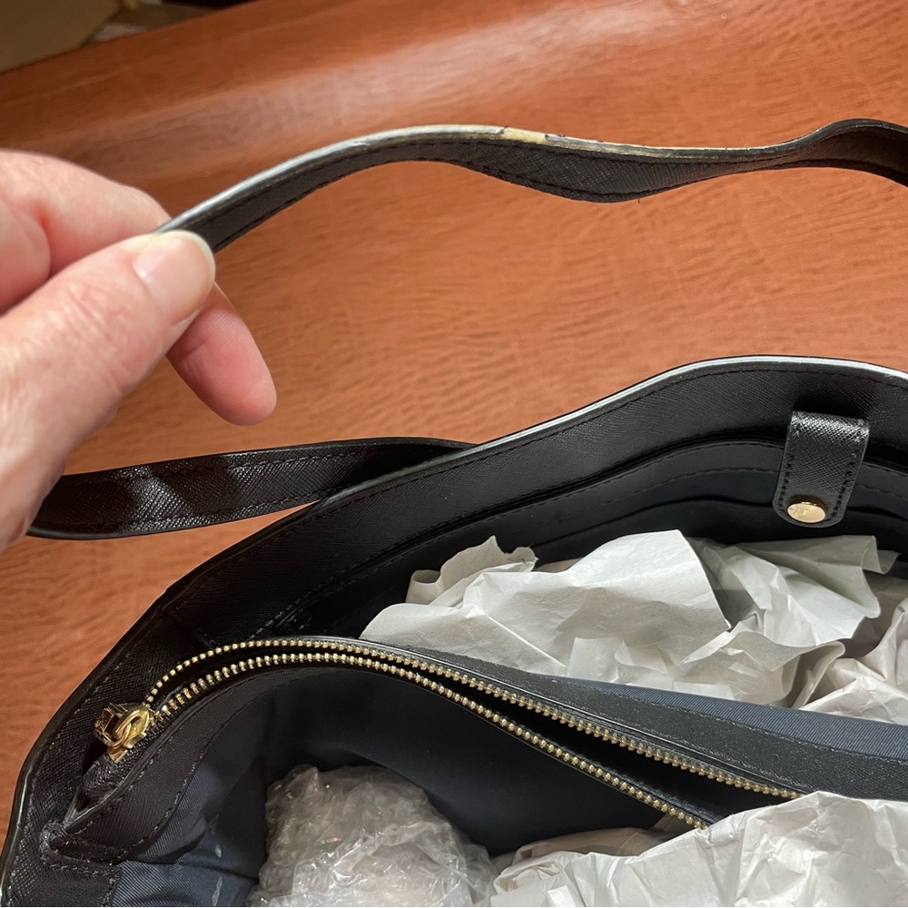 Tory Burch Black Leather Tote - Picture 5 of 10